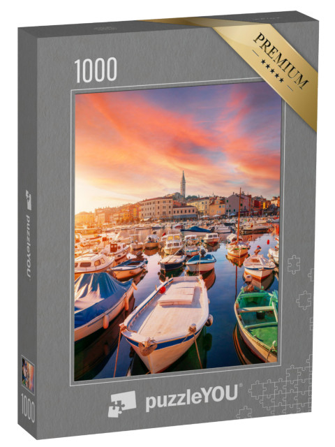 puzzle 1000 dílků „Útulné a klidné městečko Rovinj na Istrii, Chorvatsko“