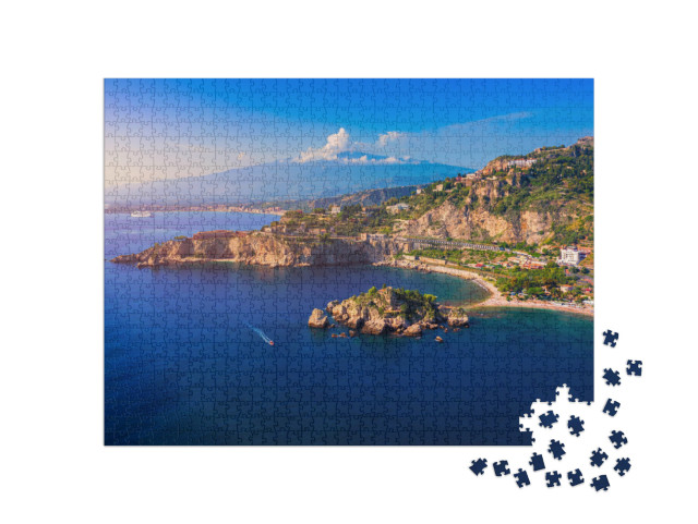 puzzle 1000 dílků „Etna nad Taorminou, Sicílie“