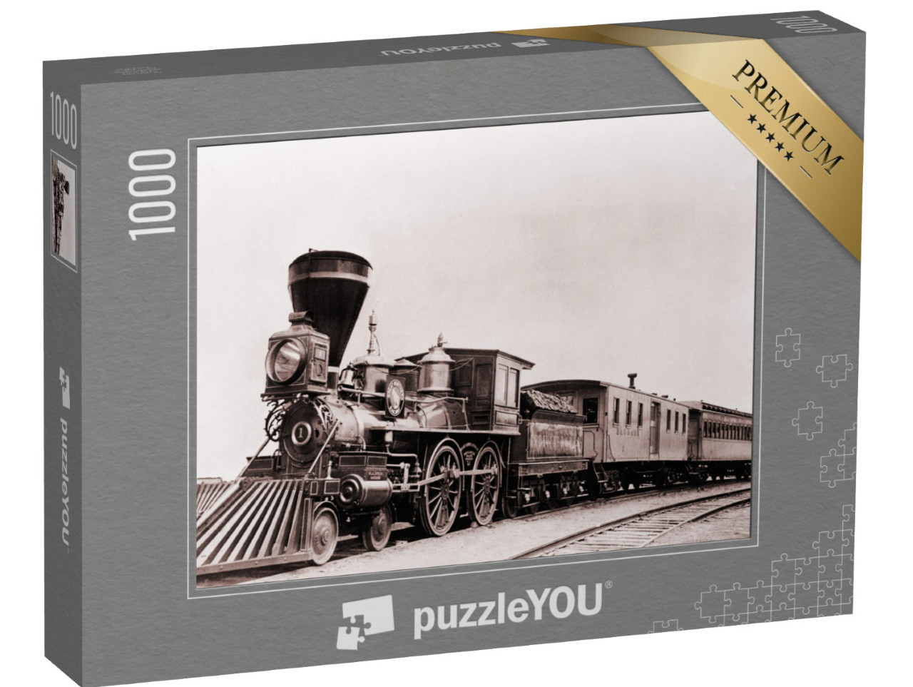 puzzle 1000 dílků „William Crooks, lokomotiva z roku 1861 s tendrem“