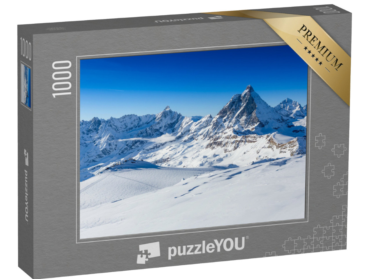 puzzle 1000 dílků „Matterhorn mezi Švýcarskem a Itálií“