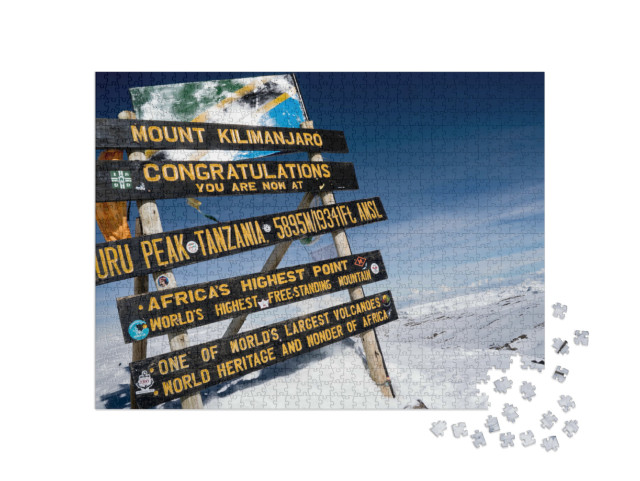 puzzle 1000 dílků „Vrchol Kilimandžára, Tanzanie, Afrika“