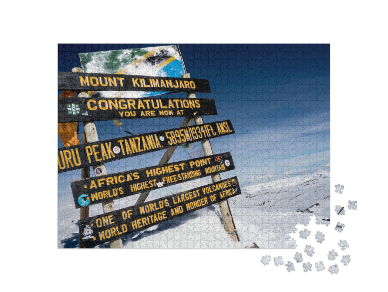 puzzle 1000 dílků „Vrchol Kilimandžára, Tanzanie, Afrika“