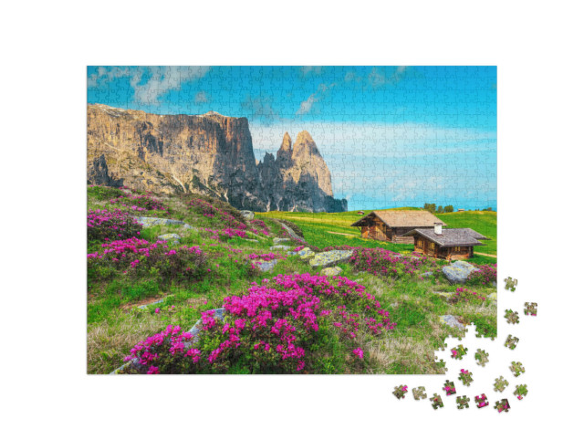 puzzle 1000 dílků „Alpe di Siusi, Dolomity, Itálie“