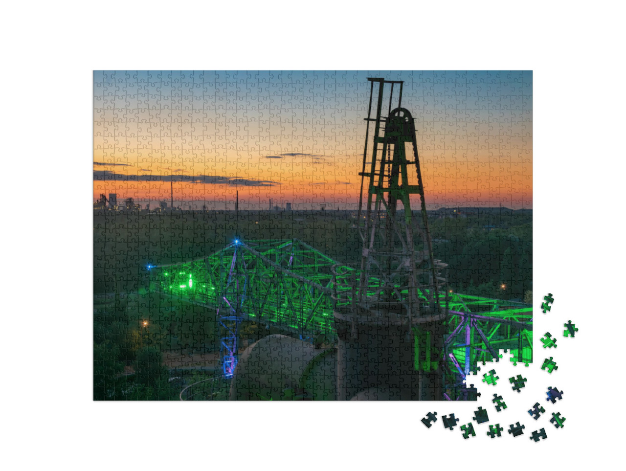 puzzle 1000 dílků „Ocelárna u Duisburgu, Porúří, Severní Porýní-Vestfálsko“