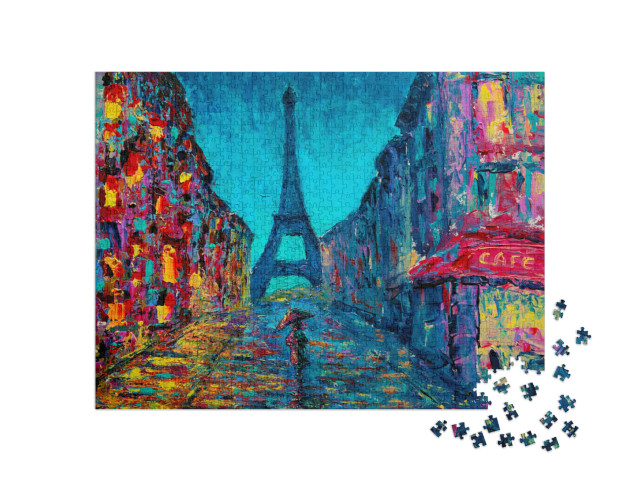 puzzle 1000 dílků „Pařížská pouliční malba“