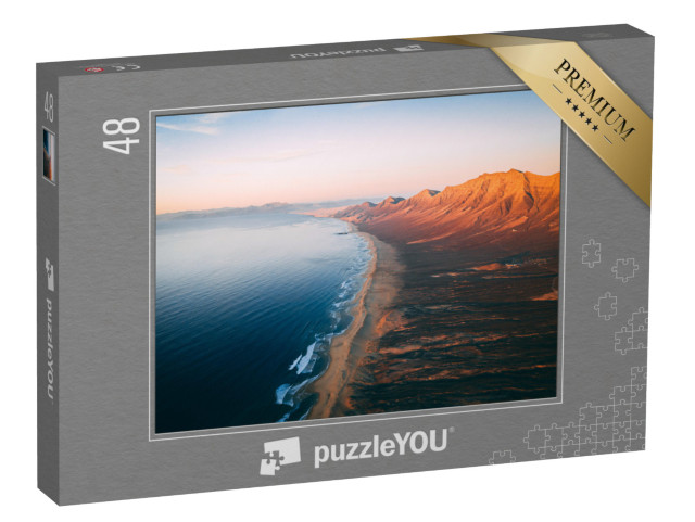 puzzle 48 dílků „Letecký pohled: Panorama Cofete, Fuerteventura“