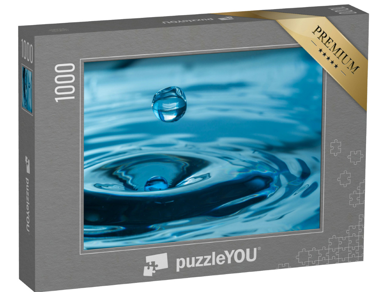 puzzle 1000 dílků „Kapky vody stříkají do sklenice“