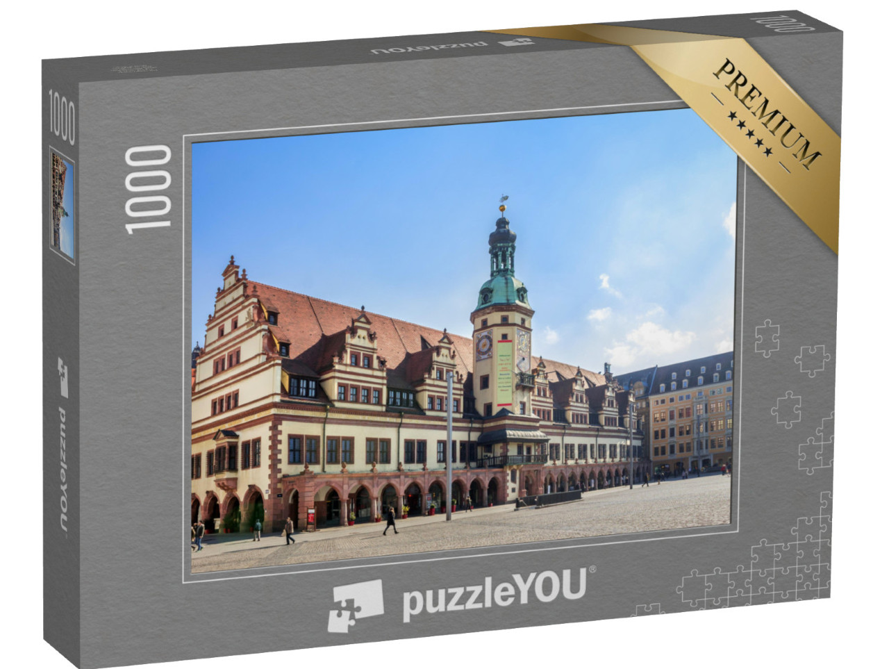 puzzle 1000 dílků „Radnice a trh v Lipsku“