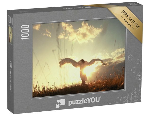 puzzle 1000 dílků „Bílý anděl a slunce“