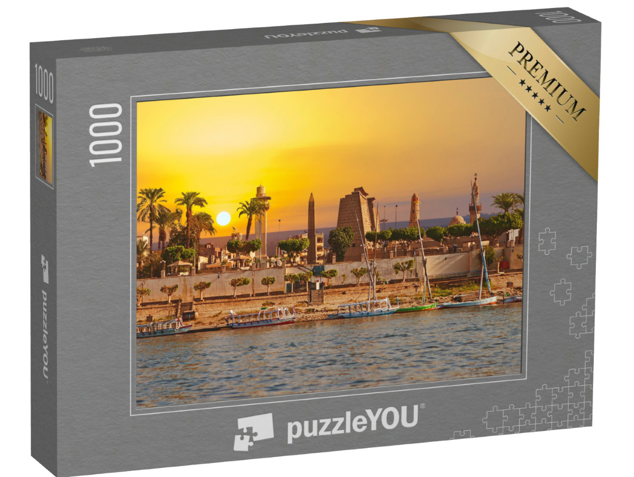 puzzle 1000 dílků „Slunečný den na Nilu v Luxoru, Egypt“