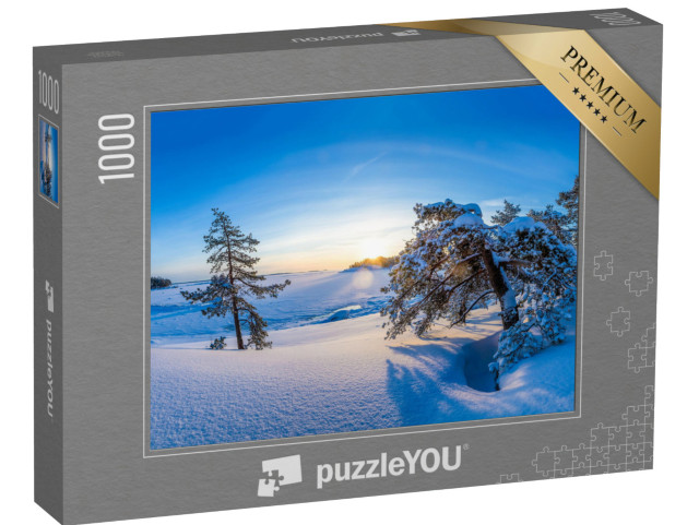 puzzle 1000 dílků „Zimní zázračná krajina při východu slunce“