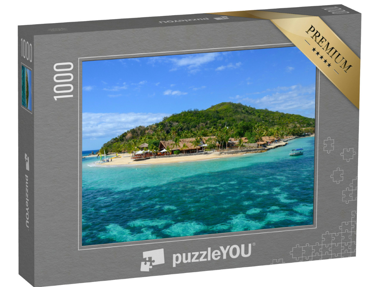 puzzle 1000 dílků „Ostrov Castaway, souostroví Mamanucas, Fidži“