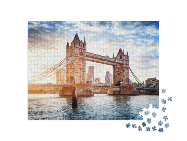 puzzle 1000 dílků „Temže a Tower Bridge, Londýn, Anglie“