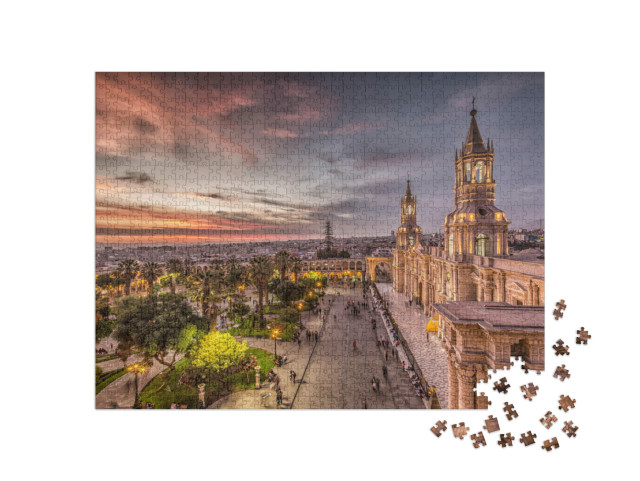 puzzle 1000 dílků „Arequipa západ slunce Peru“