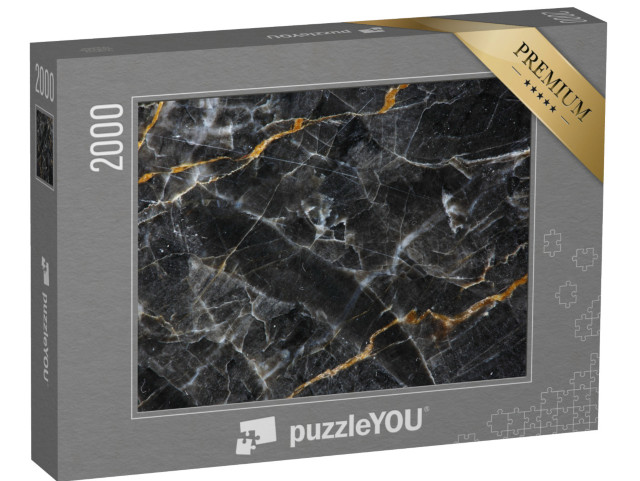 puzzle 2000 dílků „Tmavě šedý mramor“