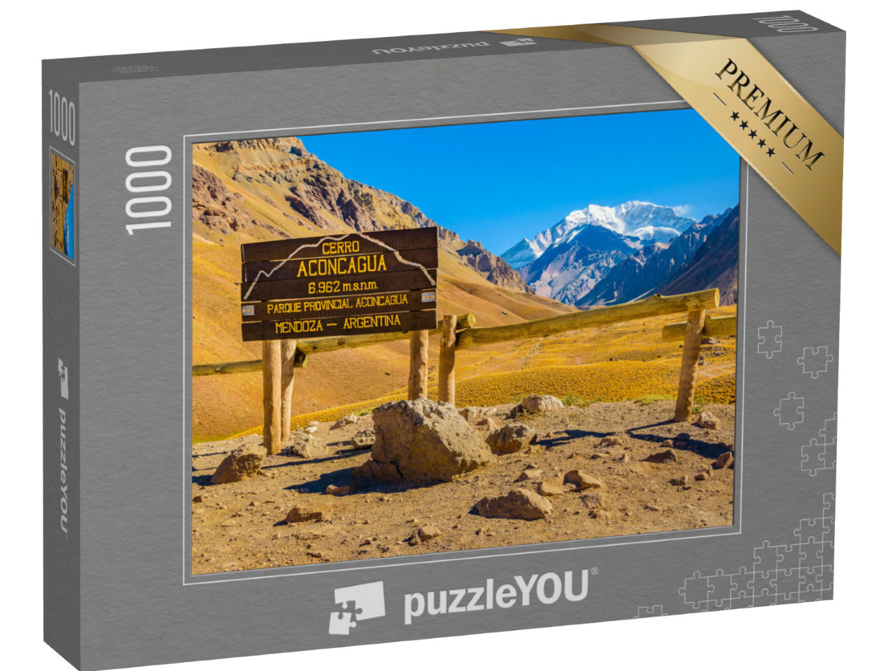 puzzle 1000 dílků „Cerro Aconcagua, štít v argentinských horách“