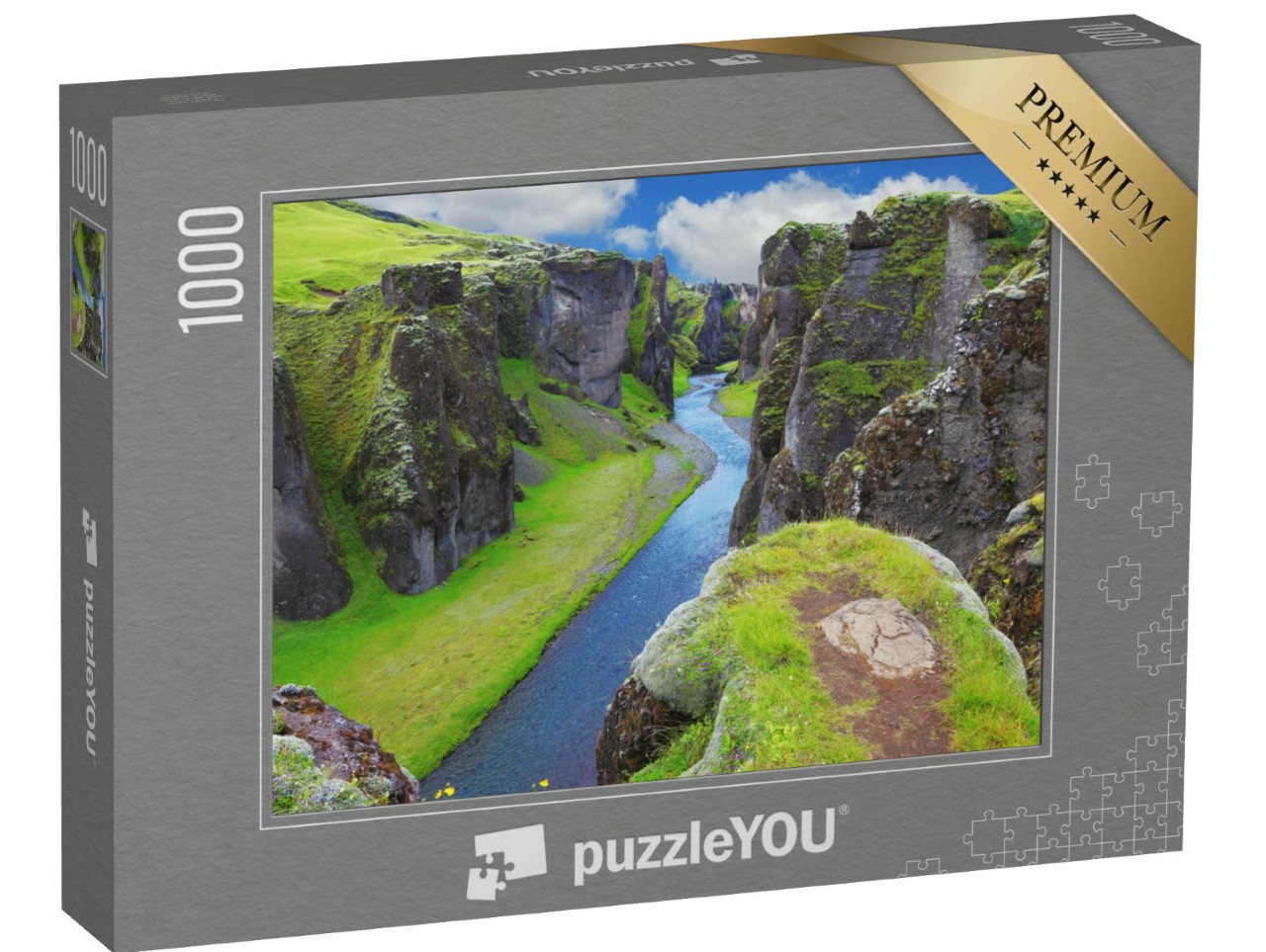 puzzle 1000 dílků „Neverland Island - malebný kaňon Fjadrargljufur“