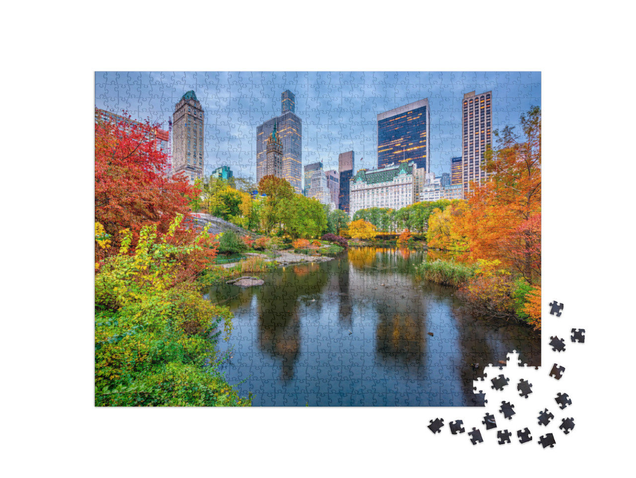 puzzle 1000 dílků „Central Park na podzim, New York“