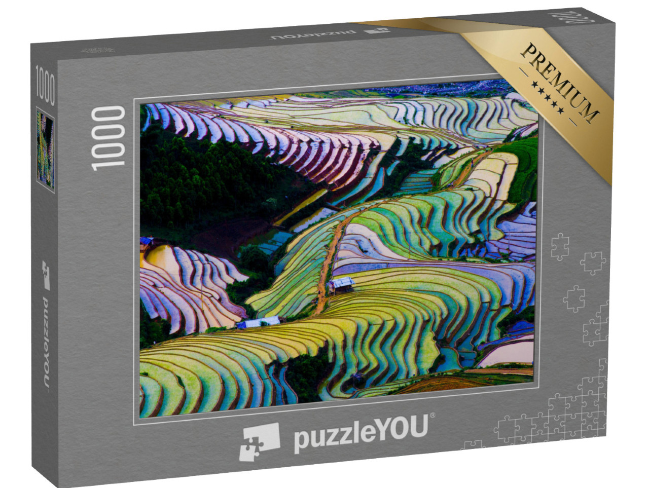 puzzle 1000 dílků „Terasy rýžových polí ve Vietnamu“