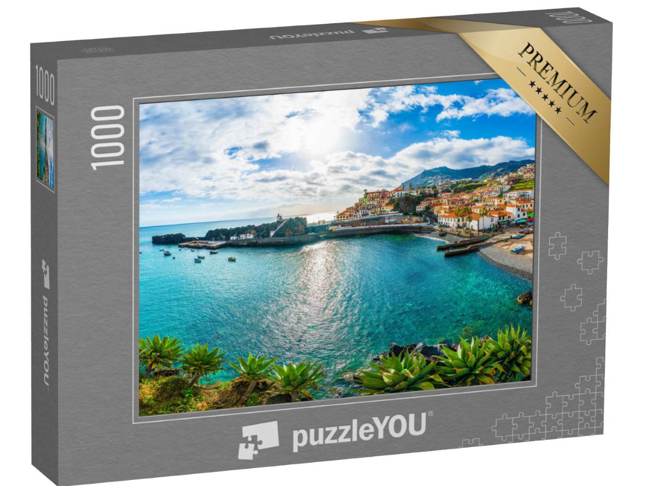 puzzle 1000 dílků „Camara de Lobos, přístav a rybářská vesnice, Madeira, Portugalsko“