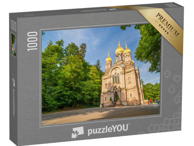 puzzle 1000 dílků „Ruský kostel na Nerobergu ve Wiesbadenu, Německo“