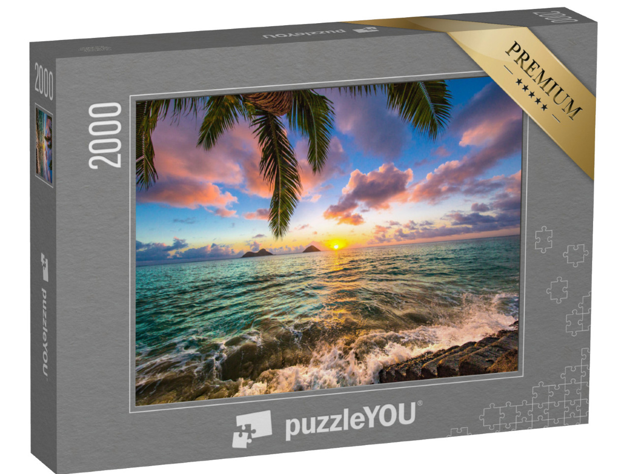 puzzle 2000 dílků „Krásný východ slunce nad Havají“