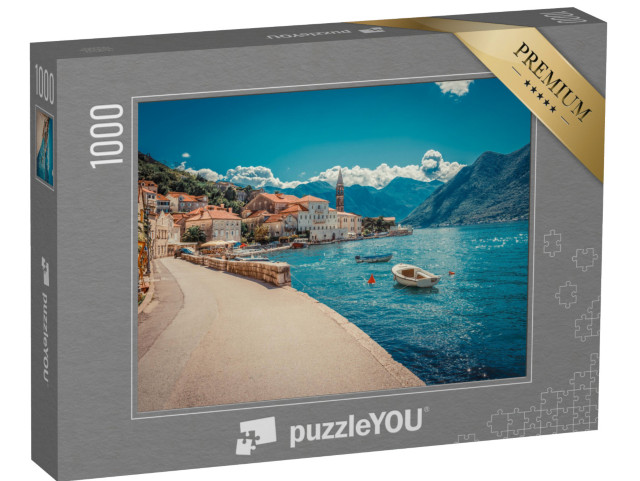 puzzle 1000 dílků „Malebný záliv Boka Kotor, Černá Hora“