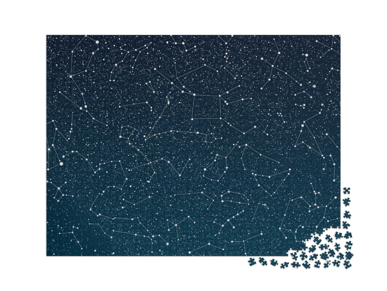 puzzle 2000 dílků „Hvězdy na tmavě modré obloze“