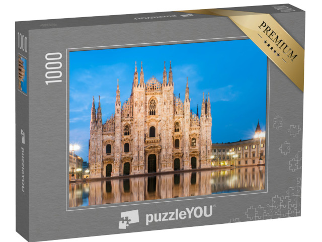 puzzle 1000 dílků „Milánská katedrála večer“