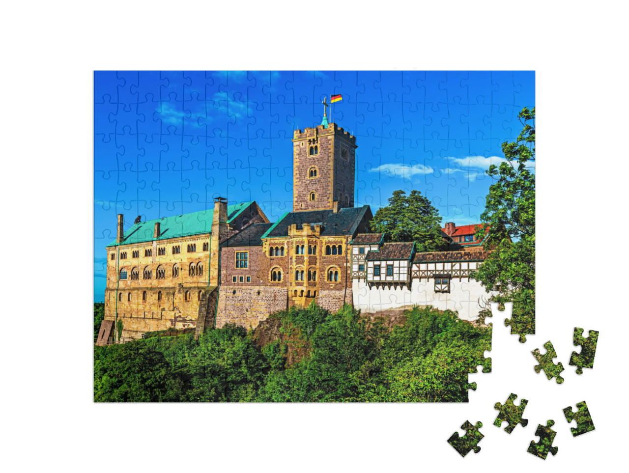puzzle 200 dílků „Hrad Wartburg v Eisenachu, Durynsko, Německo“