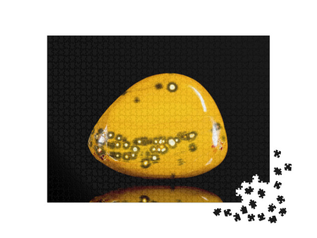 puzzle 1000 dílků „Roztříštěný žlutý jaspis, mineralogie“