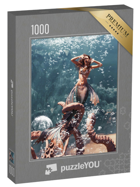 puzzle 1000 dílků „Mořská panna v nebezpečí“
