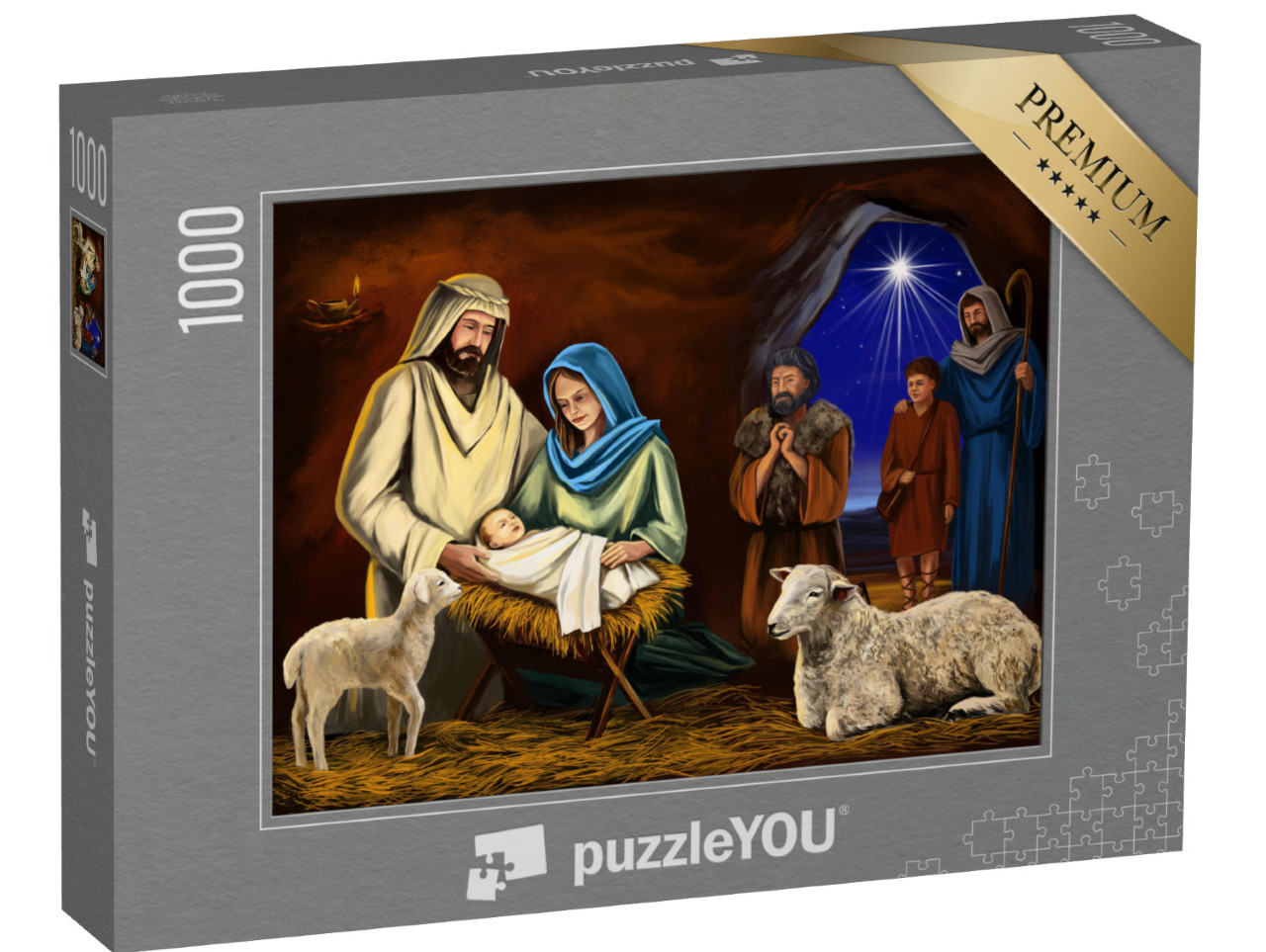 puzzle 1000 dílků „Ilustrace: Vánoční příběh“