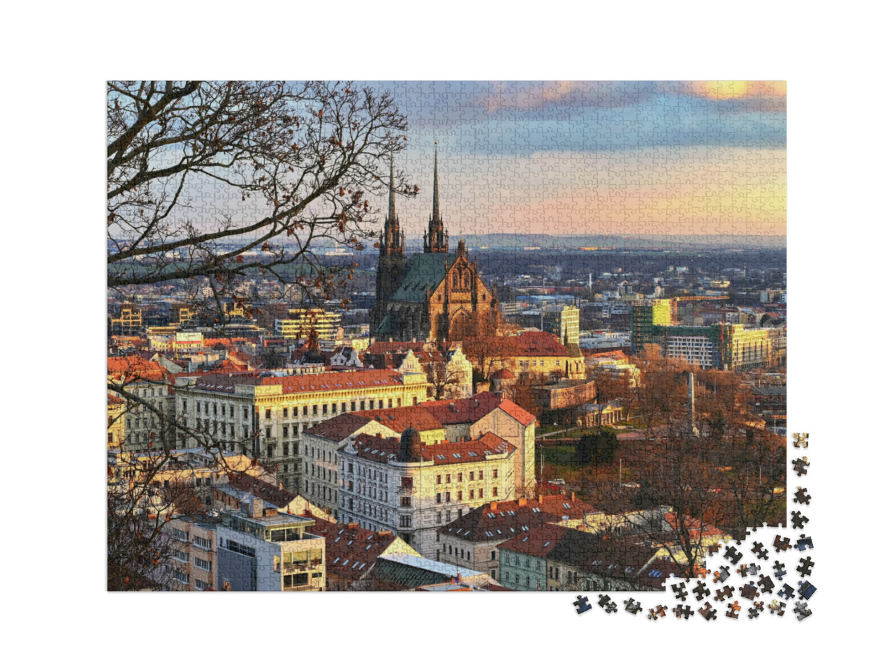 puzzle 2000 dílků „Brno, Česká republika“