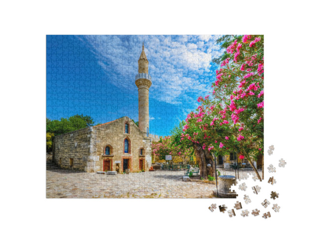 puzzle 1000 dílků „Mešita Kizilhisarli Mustafa Pasa v Bodrumu, Turecko“
