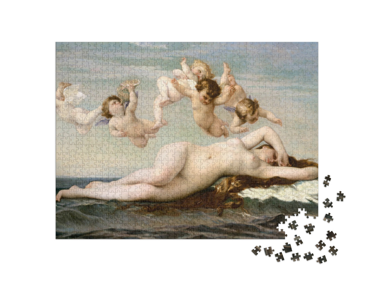 puzzle 1000 dílků „Zrození Venuše, Alexandre Cabanel, 1875“