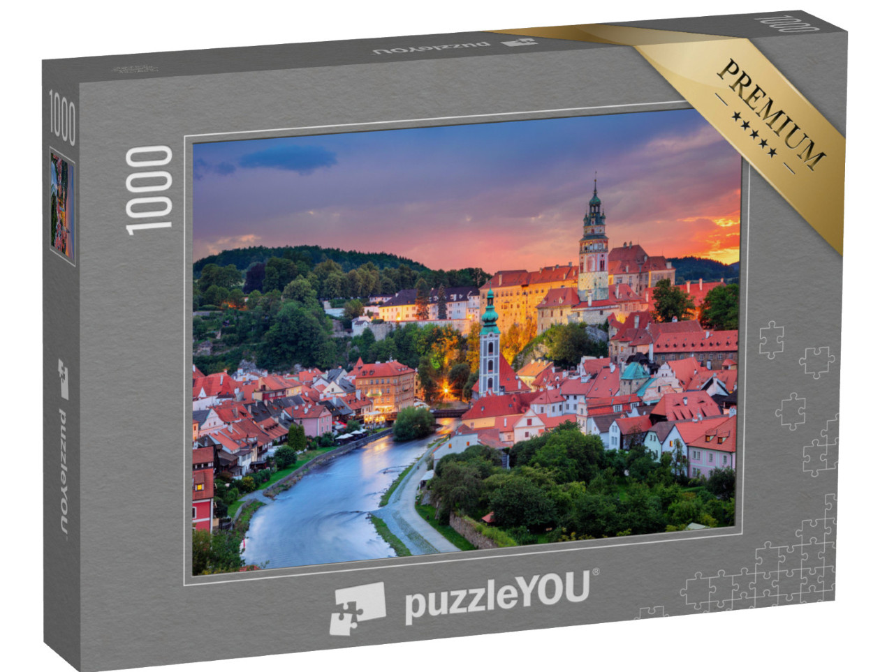 puzzle 1000 dílků „Český Krumlov při západu slunce, Česká republika“