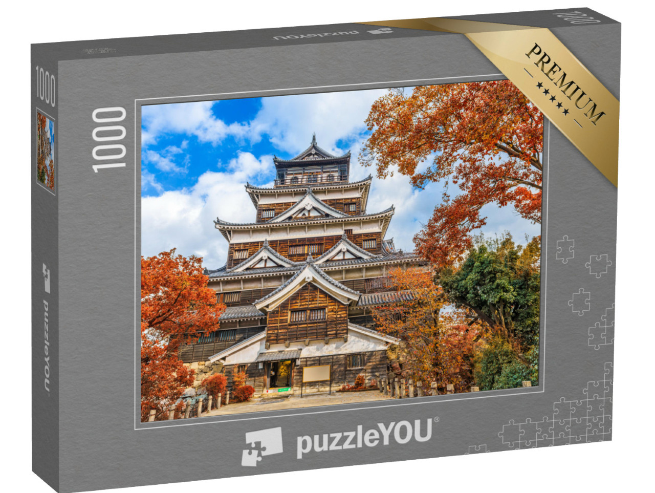 puzzle 1000 dílků „Hirošimský hrad v Hirošimě, Japonsko“