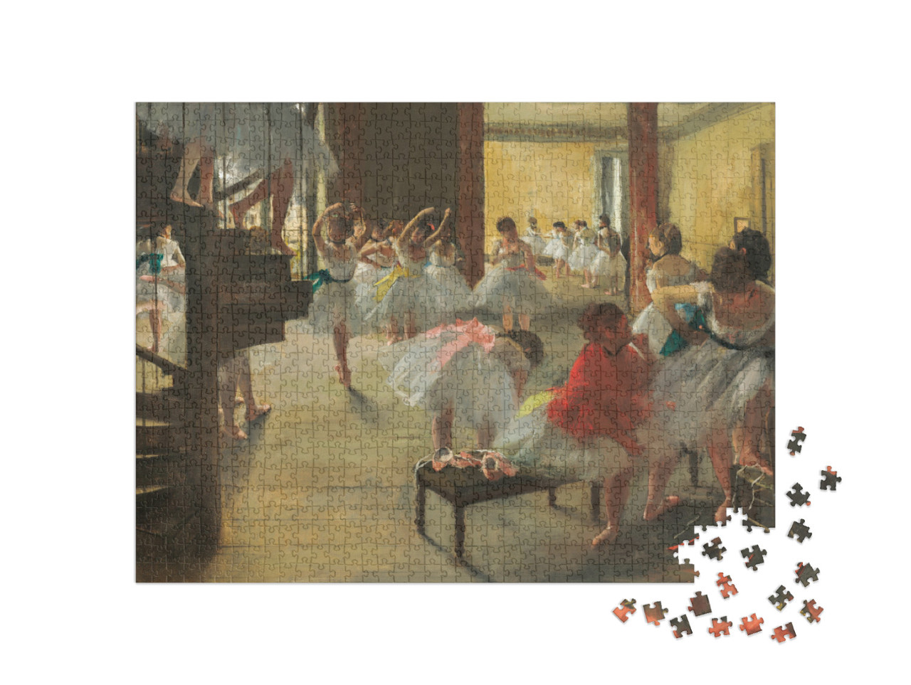 puzzle 1000 dílků „Edgar Degas - Taneční kurz“