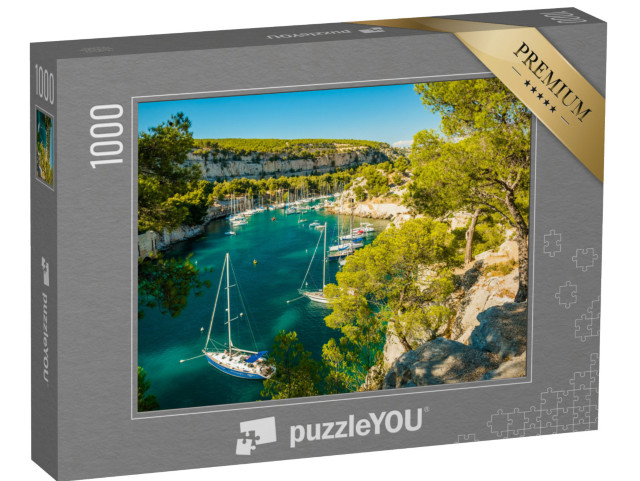 puzzle 1000 dílků „Calanque de Port Miou - fjord u vesnice Cassis v Provence, Francie“