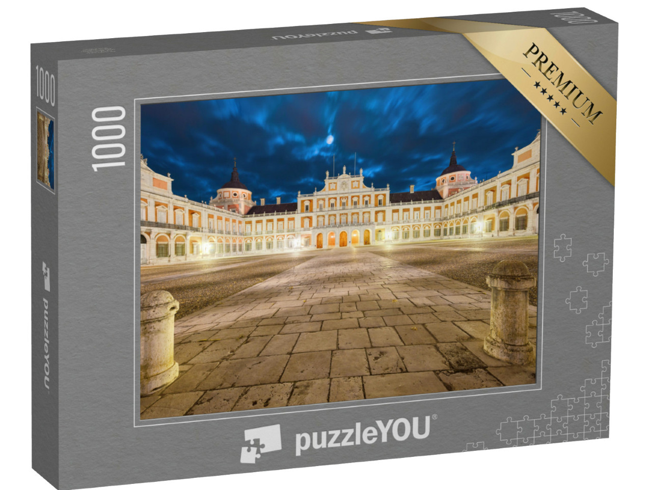 puzzle 1000 dílků „Královský palác Aranjuez v noci, Madrid, Španělsko“