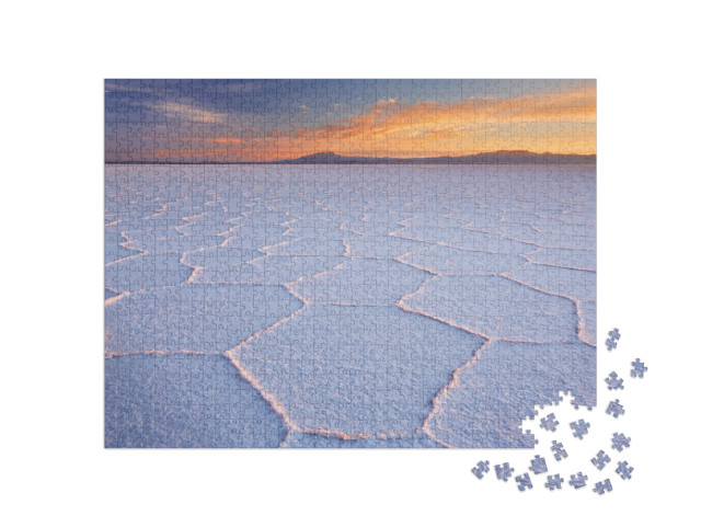 puzzle 1000 dílků „Největší solné jezero na světě: Salar de Uyuni v Bolívii“