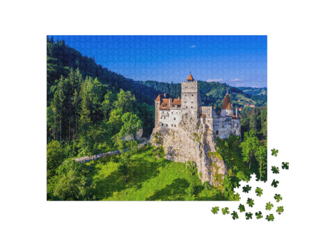 puzzle 1000 dílků „Hrad Bran, známý díky mýtu o Drákulovi, Rumunsko“