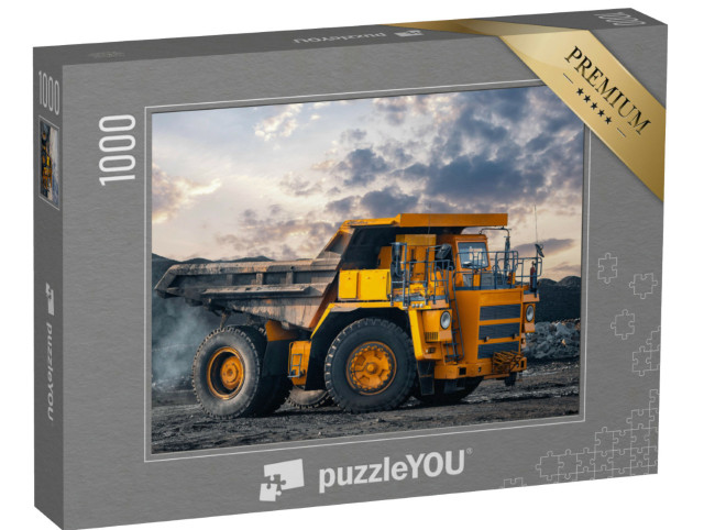 puzzle 1000 dílků „Pohyb důlního vozíku v povrchovém uhelném dole“