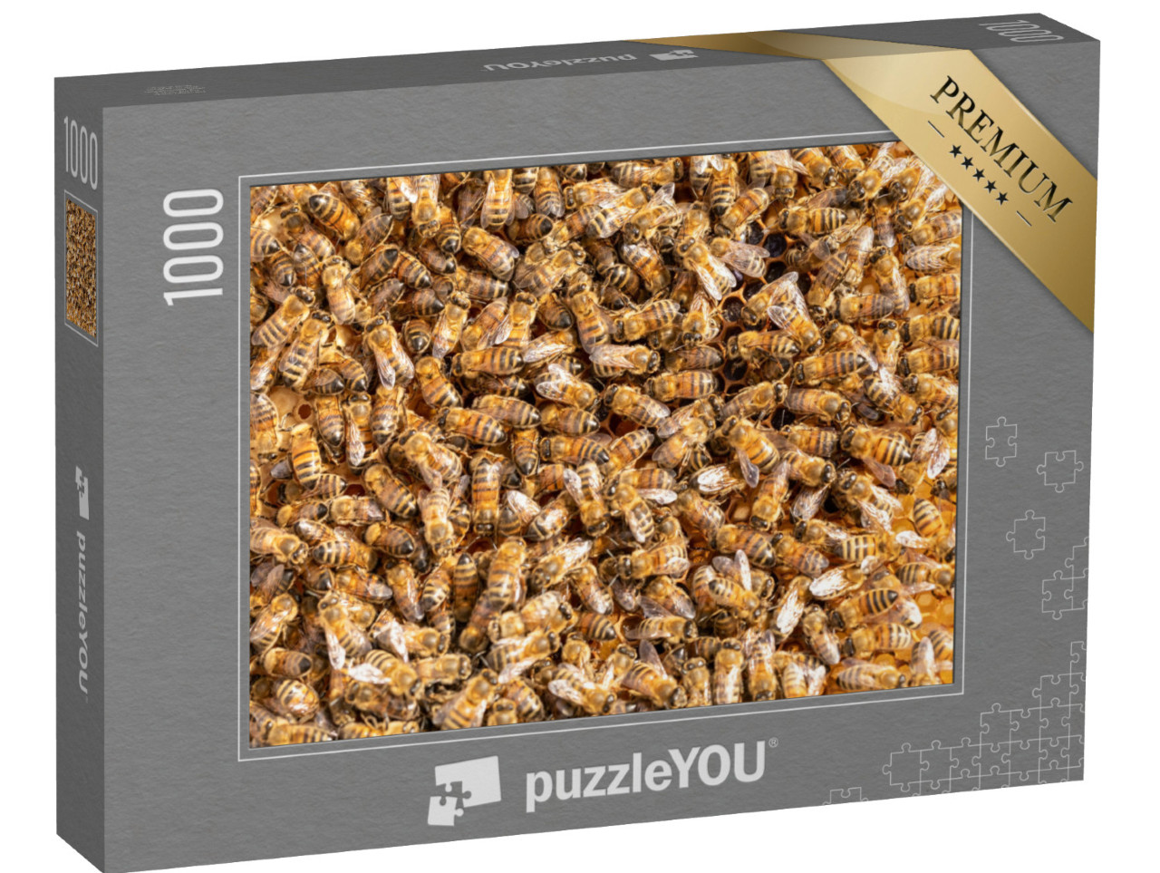 puzzle 1000 dílků „Včelí dělnice na rámku z úlu“