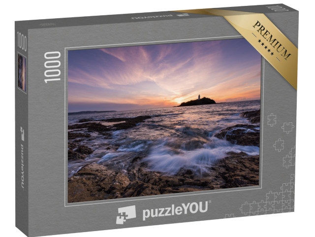 puzzle 1000 dílků „Maják Godrevy ve večerním světle, Cornwall“