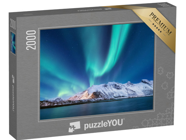 puzzle 2000 dílků „Polární záře na Lofotských ostrovech, Norsko“