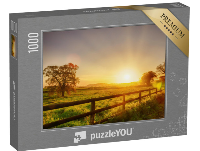 puzzle 1000 dílků „Východ slunce nad krajinou Norfolku“