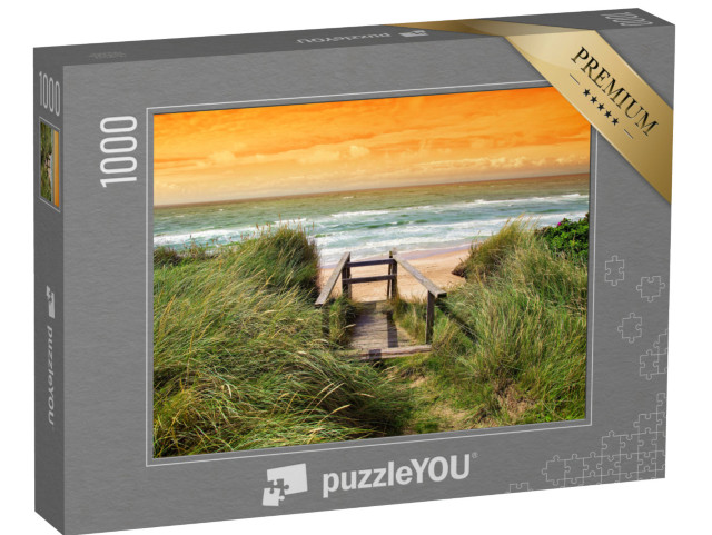 puzzle 1000 dílků „Dánské pobřeží v letním počasí“