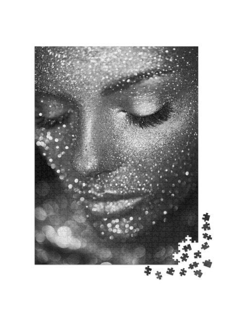 puzzle 1000 dílků „Designový třpytivý make-up“